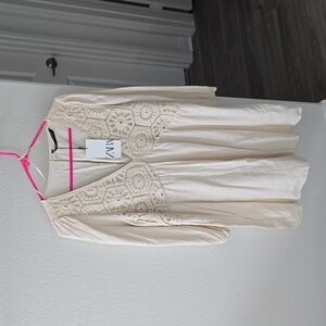 Zara long sleeve shorts romper size XL